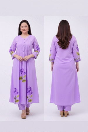 Printed Pure Cotton A-Line Tunic with Trousers Co-Ords – Effortless Style, Everyday Comfort