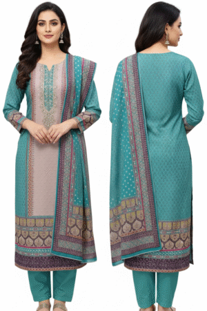Printed Kurta, Palazzo & Dupatta Set – Elegant Ethnic Ensemble for Women