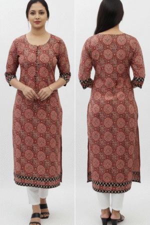 Women's Cotton Blend Printed Kurta and Pant Set – Stylish Ethnic Wear for Every Occasion