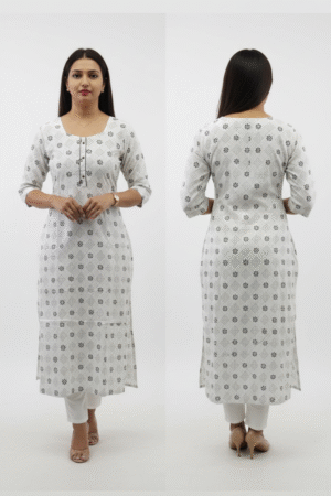 Women’s Floral Print Straight Kurta with Pants – Elegant Ethnic Wear for Every Occasion