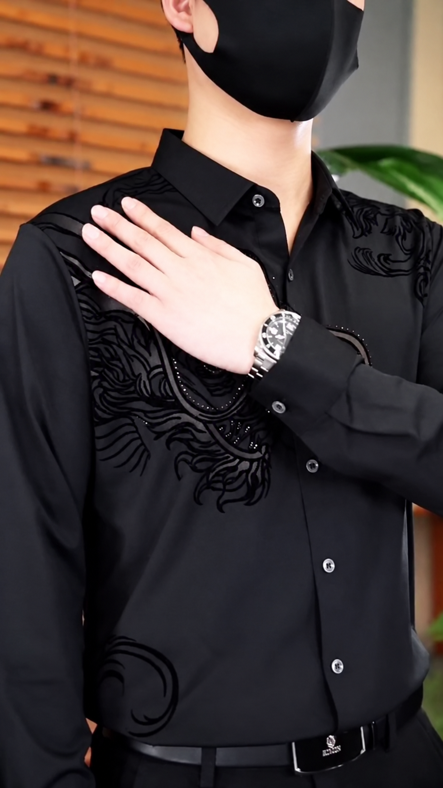 Men's Casual Trench Coat Slim Fit Notched Collar Long Jacket Overcoat Single Breasted Pea Coat wih Pockets - Image 5