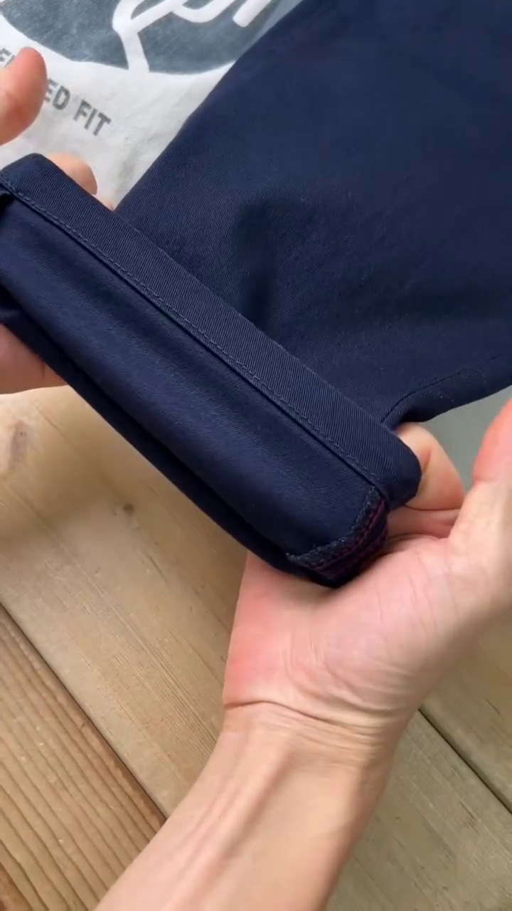 Men’s Navy Blue Slim-Fit Stretch Chino Pants - Image 5