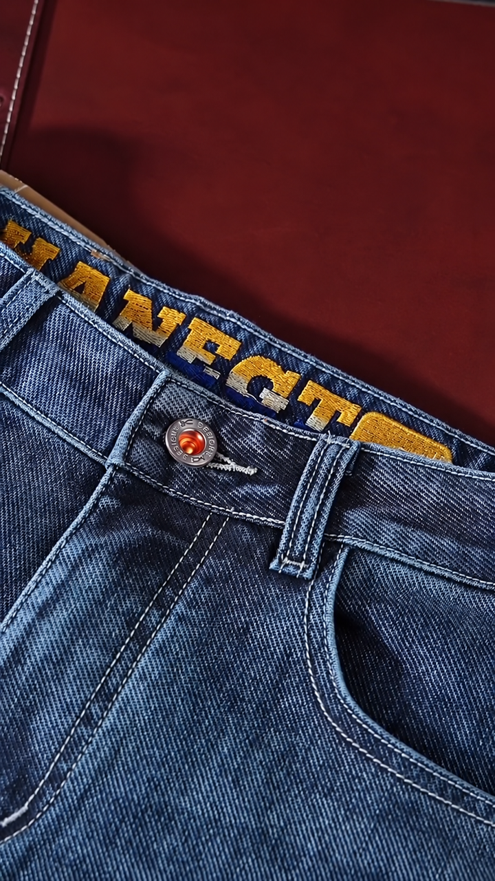 Men’s Blue Slim-Fit Casual Denim Jeans - Image 4